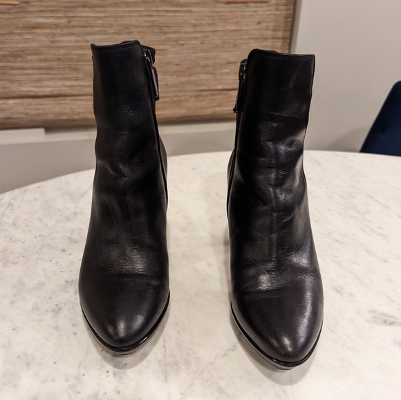 Aquatalia - Black Leather Ankle Boots, Size 6.5 - Picture 9 of 9